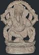 Dancing Ganesha Six Handed Hindu God Stone Sculpture From India 6"