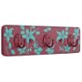 Liberty Hardware 123169 Screen Print Hook Rail, Wild Flowers 1