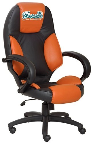 Miami Dolphins Leather Office Chair