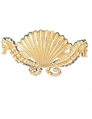 Dazzlers Solid 14 karats gold Double Seahorse Shell Charm Pendant Available in three colors from jewelsberry (weights: 11.9 grams only)
