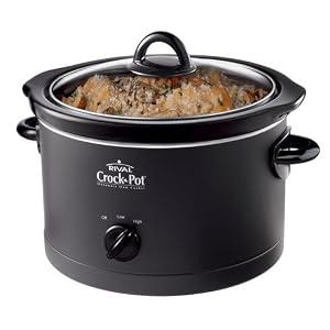 Crock Pot SCR400-B 4-Qt Black Round Manual Slow Cooker by Crock Pot