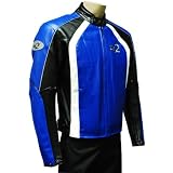 Motorcycle Synthetic Leather ZS2 Arrow Racing Jacket Blue