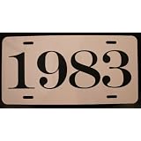 1983 YEAR LICENSE PLATE by Motown Automotive Design