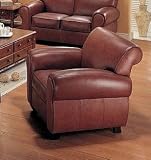 Review AtHomeMart  / Monterey Top Grain Brown Leather Sofa Chair
