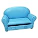 Gift Mark Upholstered Chaise Lounge with Pull Out Drawer, Blue