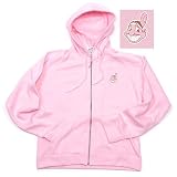 Cleveland Indians MLB "Hoody" Full Zip Hooded Sweatshirt For Women (Pink)