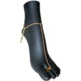 100% Nickel Free! Barefoot Sandal, Chain Bondage Anklet, Quality Made in USA!, in Gold