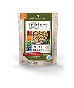 Nature's Variety Instinct Raw Market Grain-Free Freeze Dried Beef Recipe Meal Blends for Dogs, 3 oz. Trial Size Bag