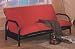 BLACK METAL FUTON SOFA BED FRAME