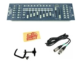 Chauvet OBEY40 Universal DMX-512 Controller Bundle with 10-Foot DMX Cable, C-Clamp, and Polishing Cloth: Electronics
