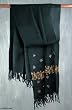 Wool shawl, 'Glittering Bouquets'