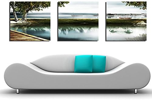 Hauran Leisurely the Living Room Walls Painted Scenery Background Frameless Painting Set of 3 Each Is 50*50