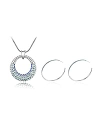 Blue Pearls - Set: pechina y Pendientes Cristal de Swarovski Elements Bleu - CRY A253-B355 W
