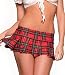 Schoolgirl Skirts | Hippie Skirts - Silvermoon Plaid Pleated Mini Skirt BW830 (Red,S/M)