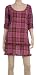 ROLLED CUFFED SLEEVE PLAID DRESS