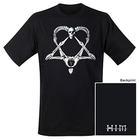 --- - HIM T-Shirt Bone Heartagram (S)