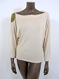 Karina Grimaldi womens pad buzo beige top S