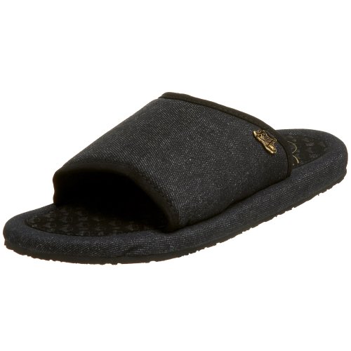 Reef Men's Pimptastic Slide Sandal,Black Denim,8 M US