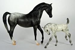 BREYER HORSES APPALOOSA SET BLACK & WHITE CLASSIC