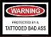 Do Not Trespass Sticker Tattooed Badass