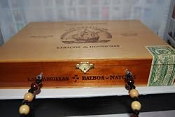 Balboa Natural Las Cabrillas Cigar Box Purse with Beaded Handle