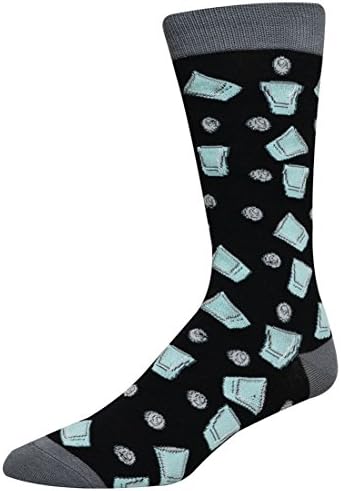 Mens Cubic Foot Shot Glass Quarters Game Novelty Socks