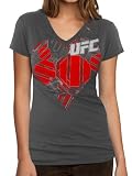 UFC Women's Octaheart Short Sleeve Deep V-Neck T-Shirt