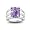 Triple Band Timeless Radiance Purple Amethyst & Diamond Ring With Pave Setting by The Bradford Exchange