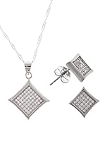 Silver One Juegos Square  Diamantdo Zirconium