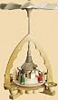 1- tier Pyramid Seiffen church - 7 inch - 19 cm - Authentic German Erzgebirge Christmas Pyramids - Richard Glässer