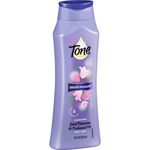 Tone Body Wash Blissful Bouquet 18 Ounce (Pack of 2)
