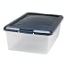Kitchen & Housewares : Medium Shoe Box - Clear/Navy by Iris