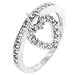 1.50ct. Pave White Gold Plated Heart Charm Ring