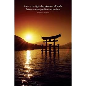 Love Is The Light (Torii Shrine in Water) Framed Art Poster Print - 24