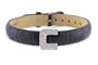 Diamond Clip On Initial letter "C" with Black Leather Bracelet