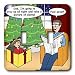 Rich Diesslins Funny General Cartoons - A Young Boys Efforts to See Santa on Christma...