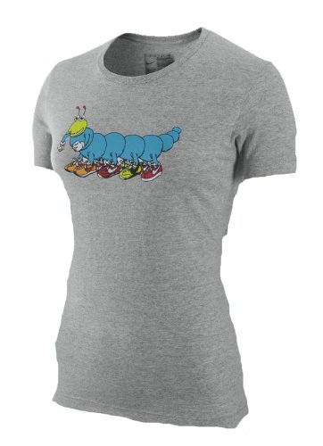Nike Womens Retro Mascot T-Shirt Gray Fitness Yoga