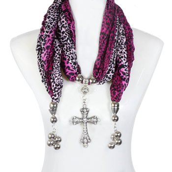 Necklace Charm Metal Scarf Cross H.Pink & cross h scarf charm Jewellery m Pendant Necklace Charm Metal Scarf Cross H.Pink & cross h scarf charm Jewellery m Pendant