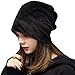 LABANCA Women Fashion Leisure Winter Warm Hat Velvet Soft Beanie for Outdoors Black