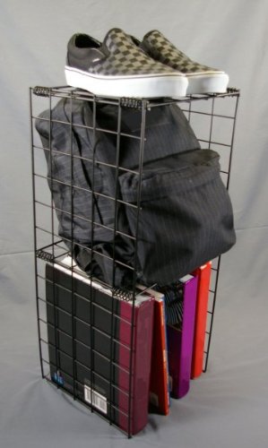 Folding Locker Shelf (Black) (24″H x 10.5″W x 10″D)