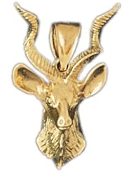 Dazzlers Solid 14 karats gold Deer Charm Pendant Available in three colors from jewelsberry (weights: 5.0 grams only)