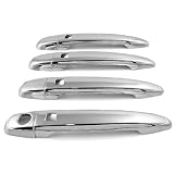 Triple Chrome Door Handle Cover Set 3M Self Adhesive with 2 Smart Key Access Cut Out for 2003 2004 2005 2006 2007 2008 2009 Lexus GX470