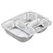 Handi Foil Oblong 3 Compartment Tray with Lid - 250 per case.