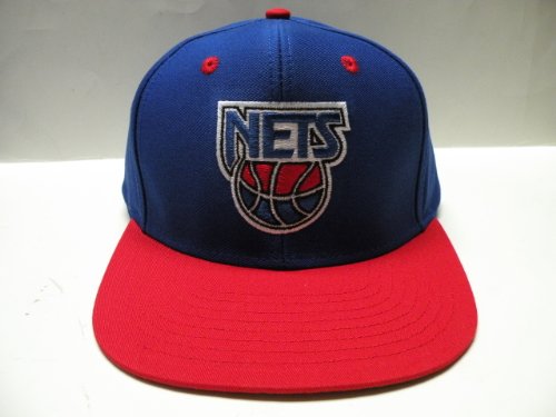 NBA New Jersey Nets Royal Red 2 Tone Retro Snapback cap Old School