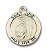 Jewelry : Gold Filled St. Jude Pendant with Stainless Gold Lite Curb Chain 18 inch