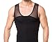Gynecomastia Compression Shirt to Hide Man Boobs Moobs (Black, Medium)