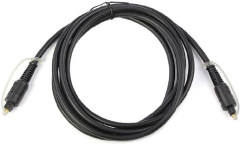 KGEND 1pcs Black 6.5FT 2M Premium Universal Toslink Digital Optical Fiber Audio Cable