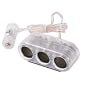 Clear 12V Triple Car Cigarette Cigar Charger Adapter