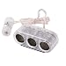 Clear 12V Triple Car Cigarette Cigar Charger Adapter Clear 12V Triple Car Cigarette Cigar Charger Adapter
