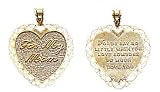 14kt Gold For My Mom Heart Charm-PC6037